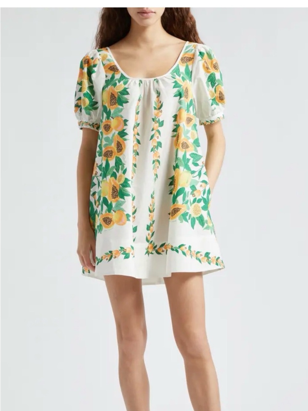 Farm Rio Papaya Salad Cotton Minidress